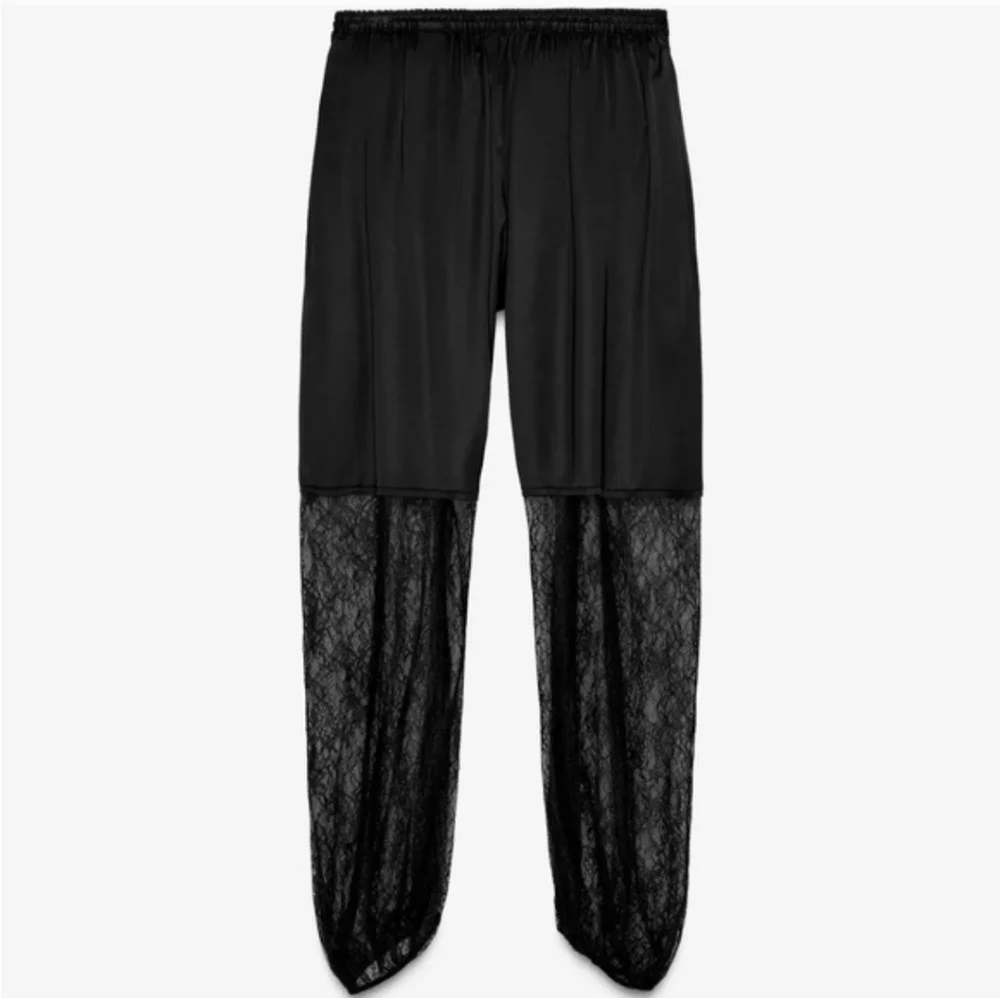 Zara Lace Balloon Pants Black Size S